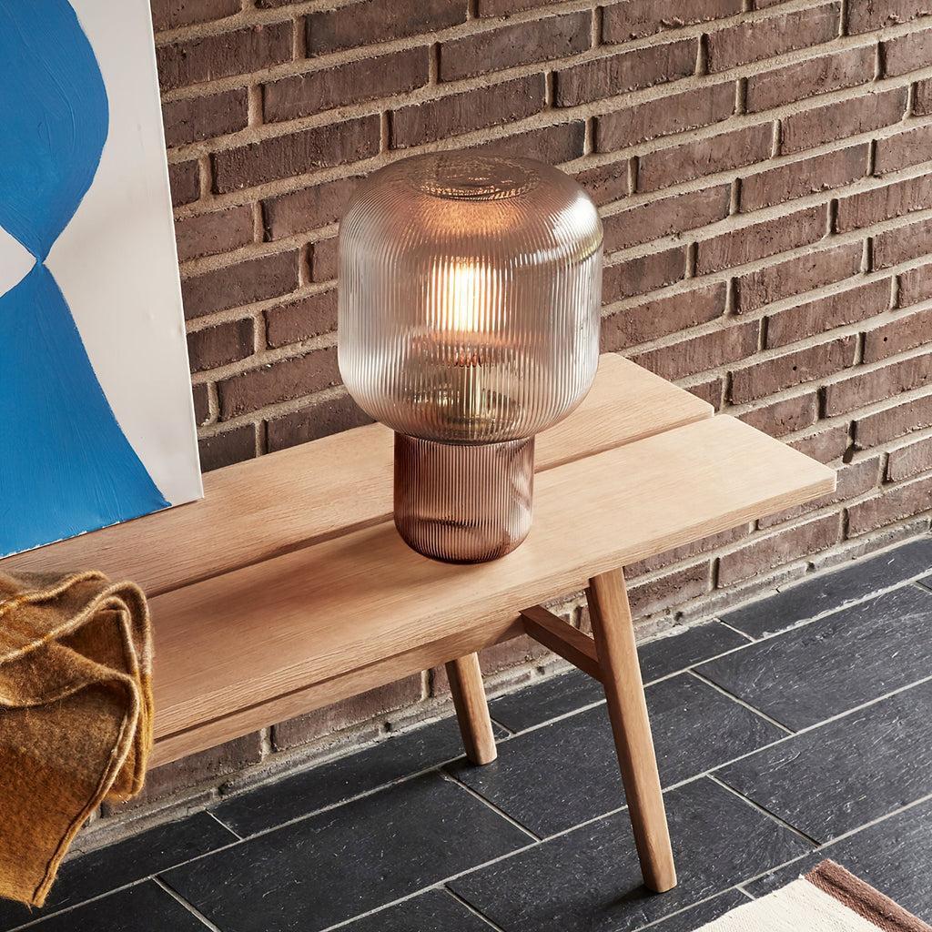 Rurkowa szklana lampa stołowa | Ormexis