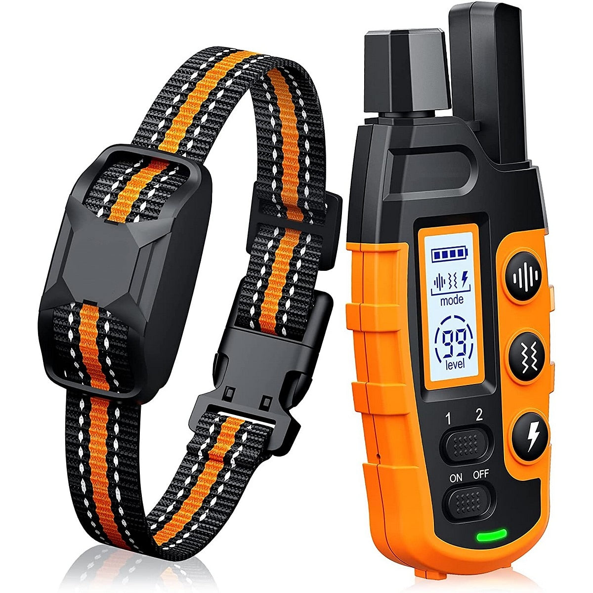 Collier d'entraînement pour chien étanche Pawfey avec portée de 1000 mètres et rechargeable