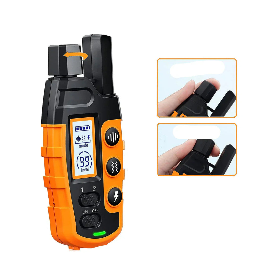 Collier d'entraînement pour chien étanche Pawfey avec portée de 1000 mètres et rechargeable