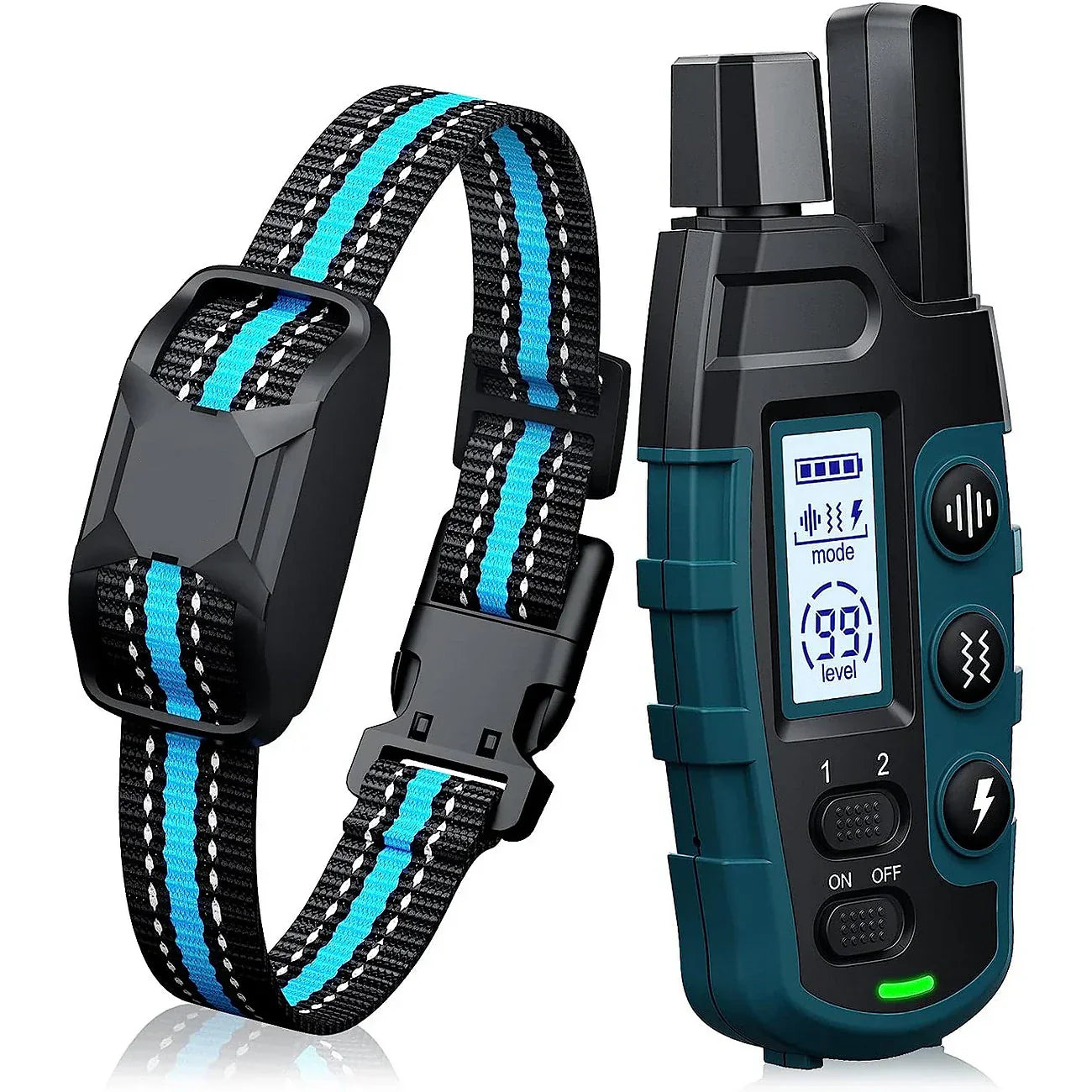 Collier d'entraînement pour chien étanche Pawfey avec portée de 1000 mètres et rechargeable