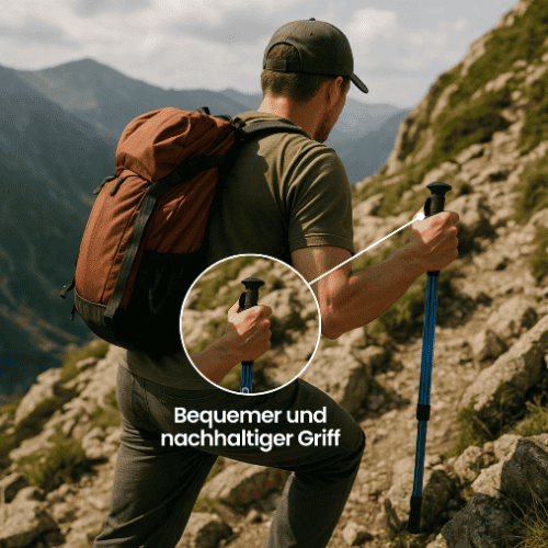 Bâtons de trekking PeakPath avec poignées ergonomiques et design ajustable