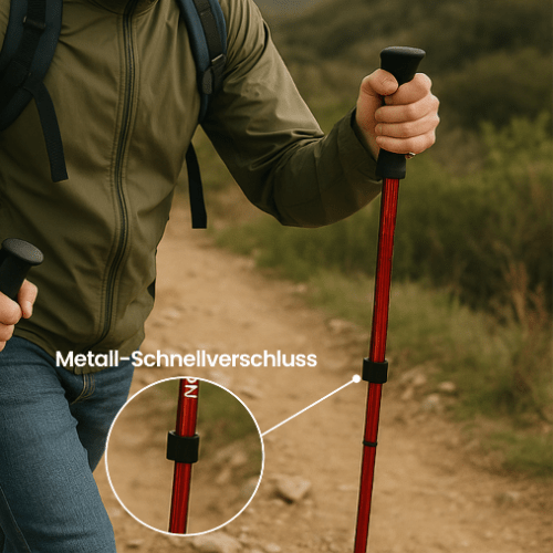 Bâtons de trekking PeakPath avec poignées ergonomiques et design ajustable