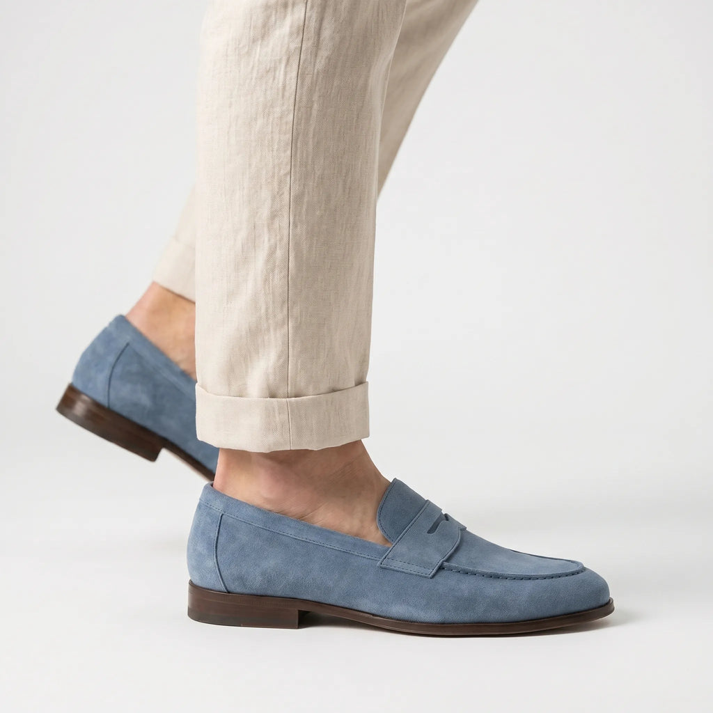 Men's Slip-On Penny Loafers -  Smart Casual Styling - Ormexis