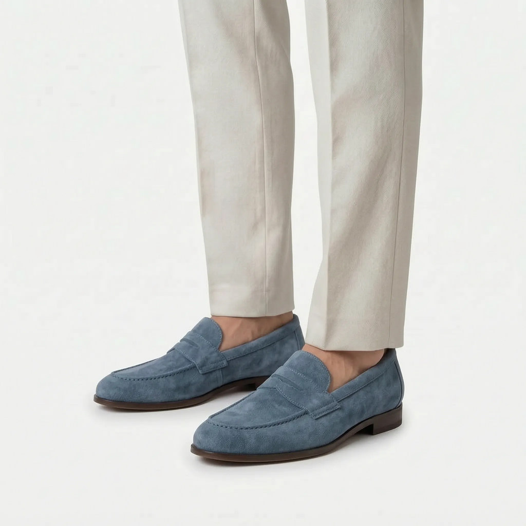 Men's Slip-On Penny Loafers -  Smart Casual Styling - Ormexis
