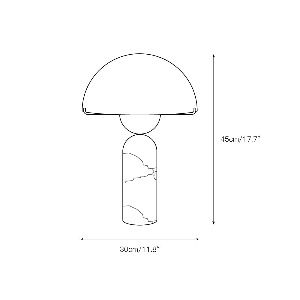 Vellum Alabaster Table Lamp | Ormexis