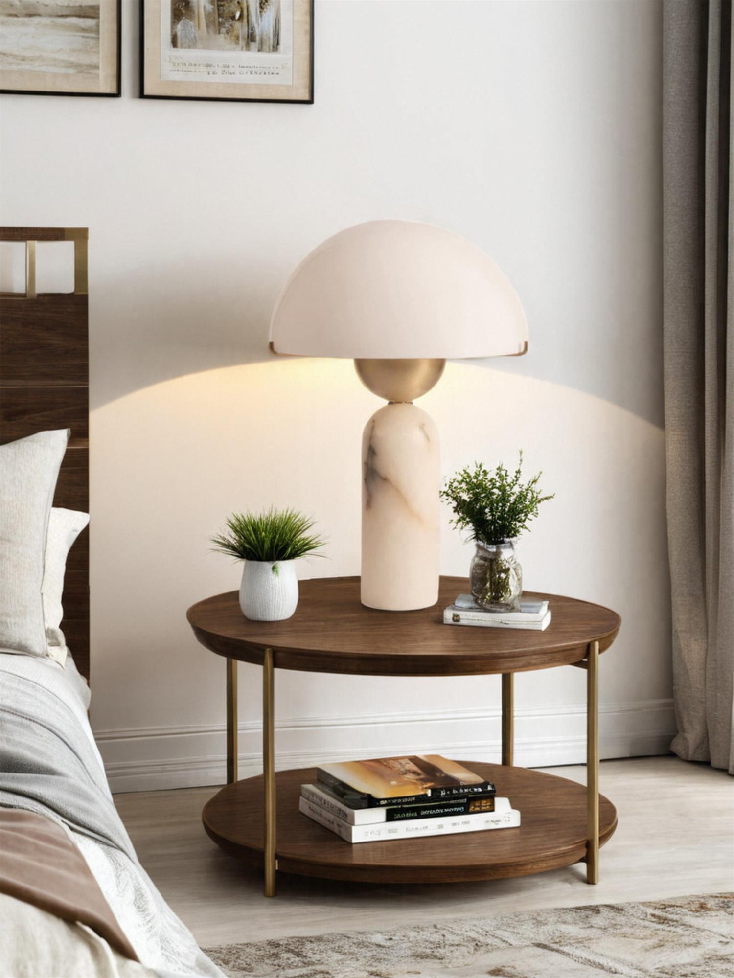 Vellum Alabaster Table Lamp | Ormexis
