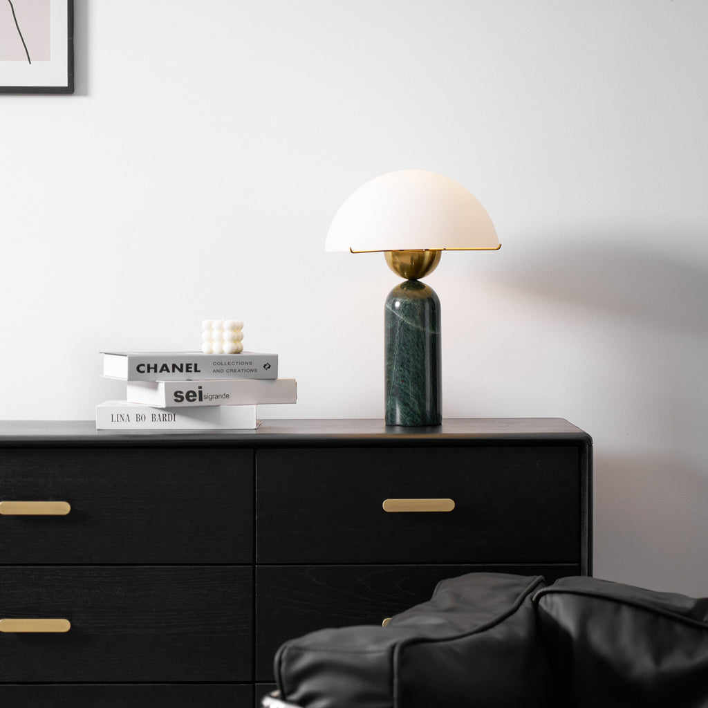 Vellum Alabaster Table Lamp | Ormexis