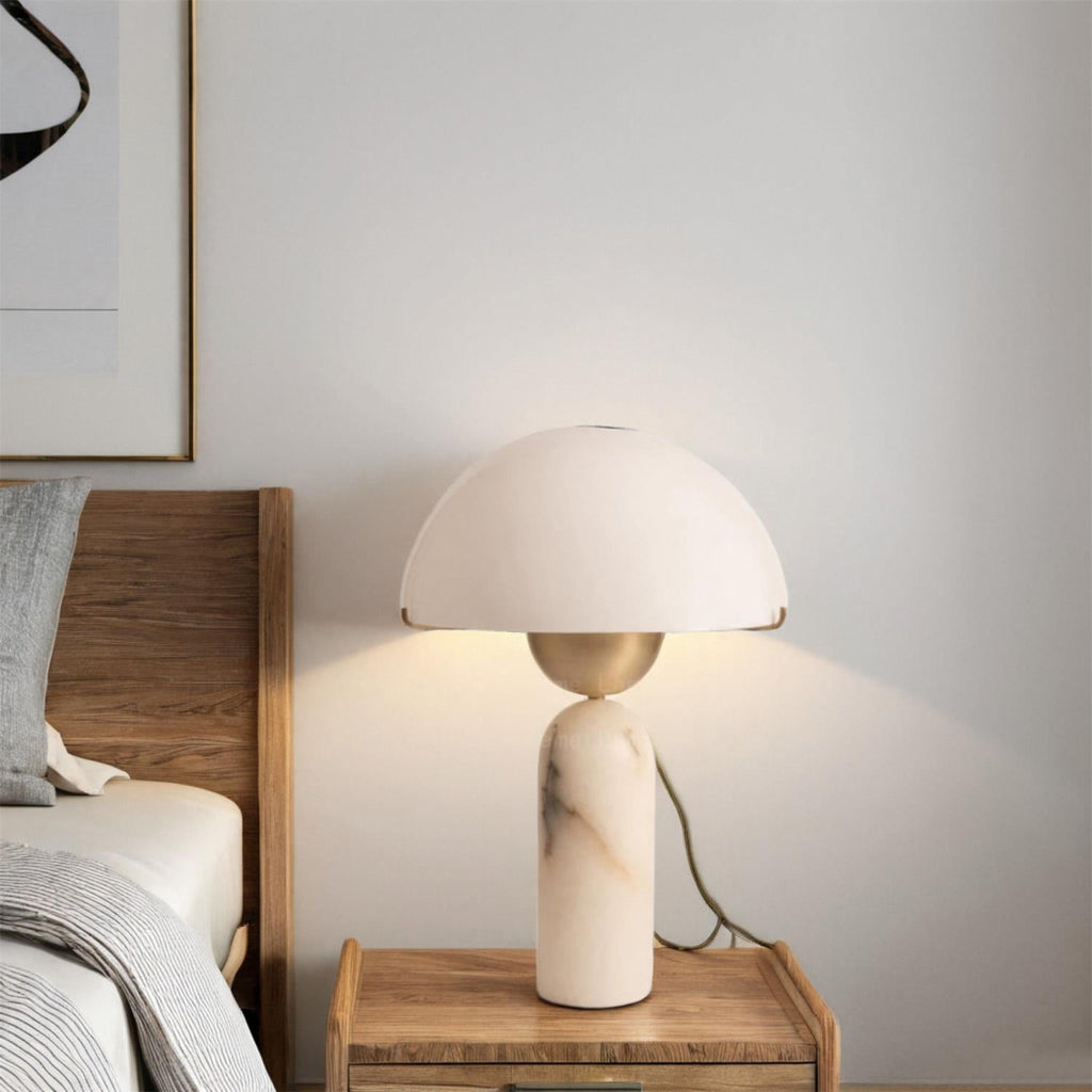 Vellum Alabaster Table Lamp | Ormexis