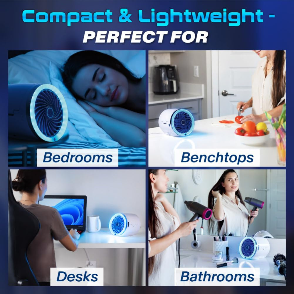Personal Cooling Fan Compact Evaporative Cooler With Ice Pack And Three Speed Settings