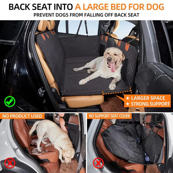 Pet Comfort Waterproof Dog Car Seat Protector With Durable Base