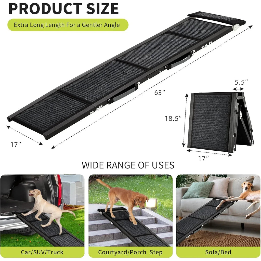 Pet Ramp Collection Letvægts foldbar rampe til senge og biler med skridsikker overflade