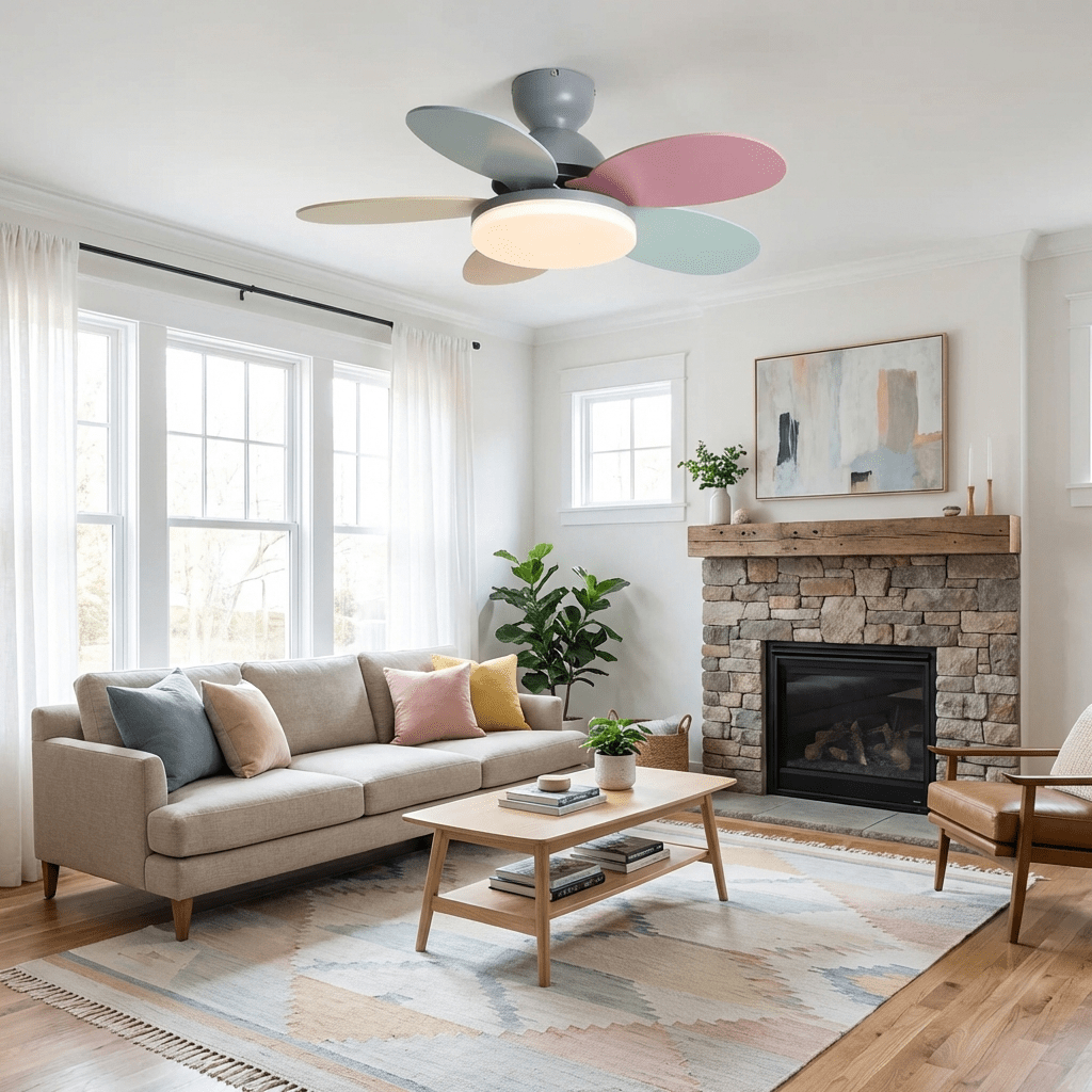 Luce per ventilatore da soffitto con pale a petalo | Ormexis