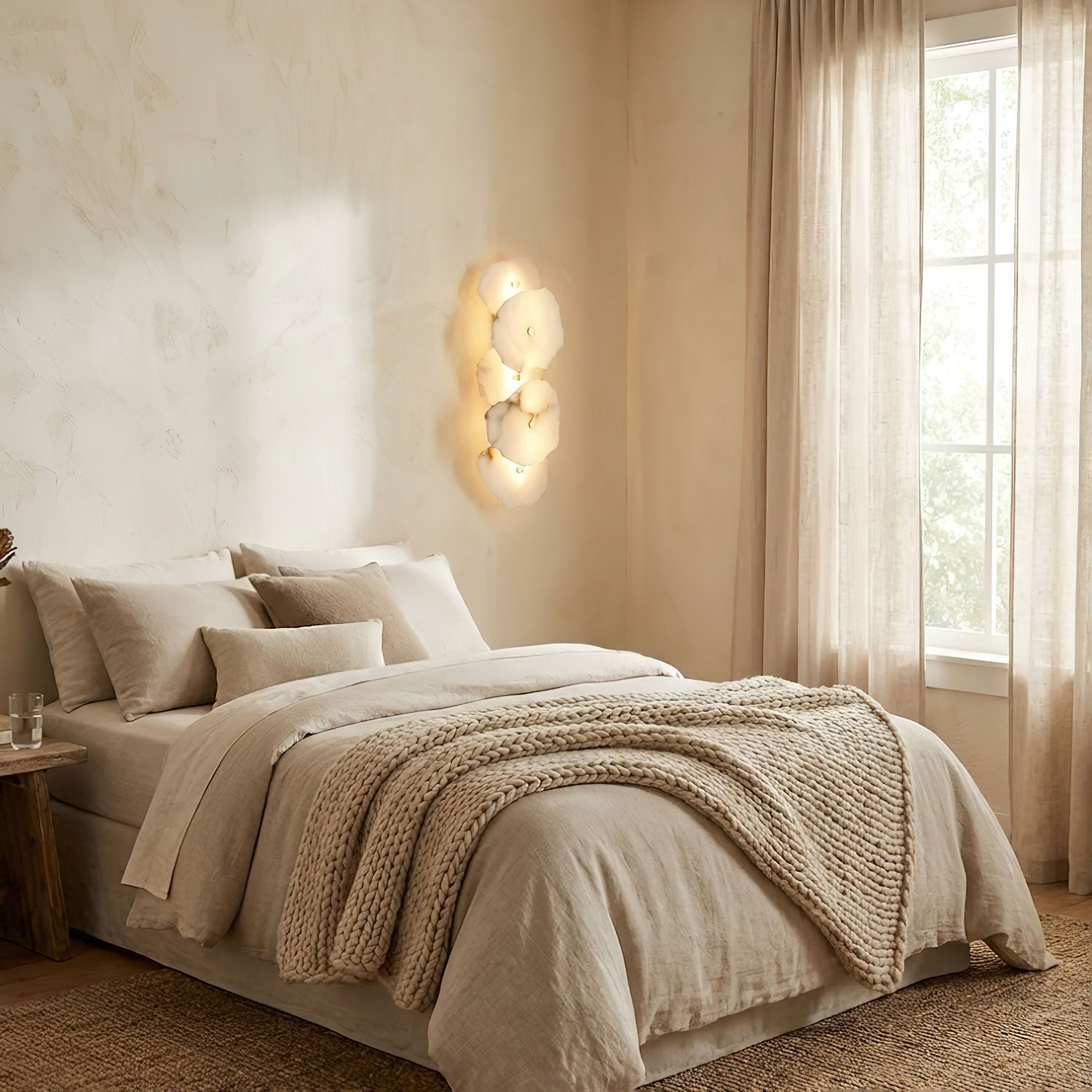 Elegant Gold Alabaster LED Wall Mount Light | Ormexis
