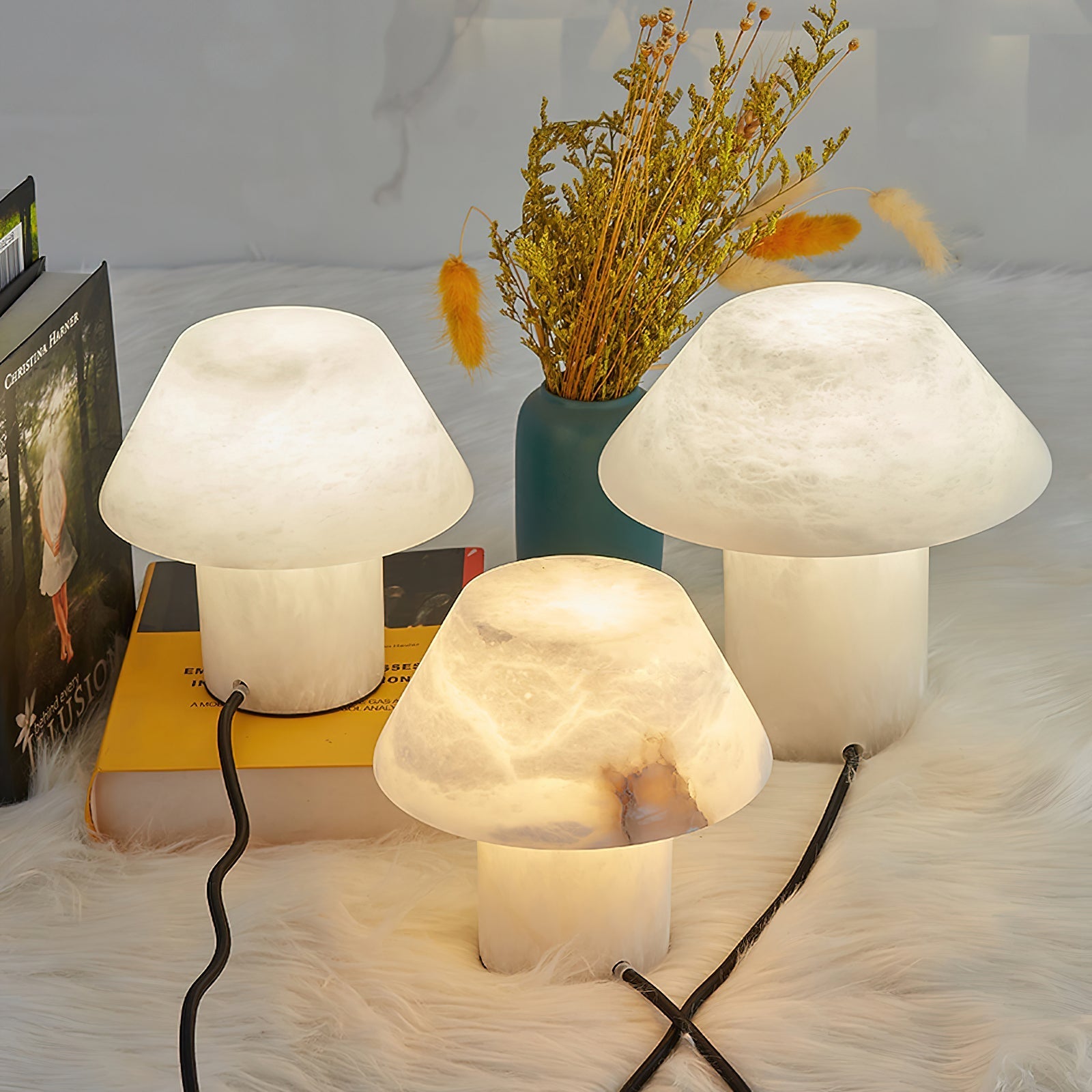 Monastisk bordslampa i alabaster | Ormexis