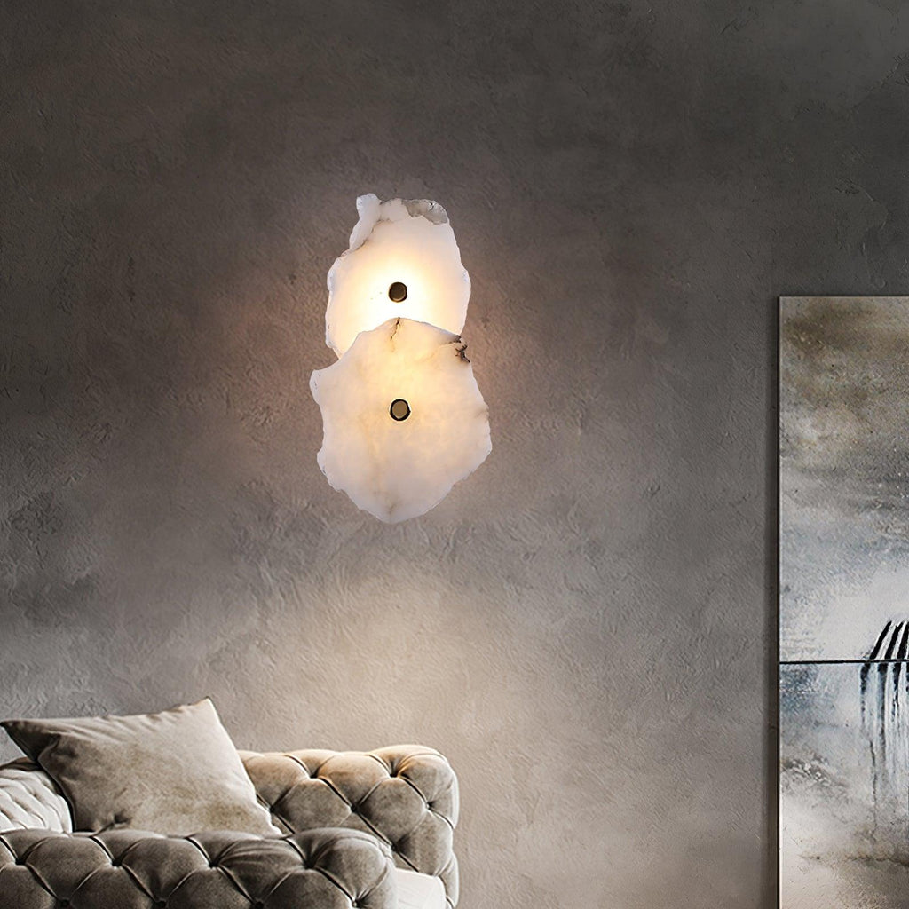 Elegant Gold Alabaster LED Wall Mount Light | Ormexis