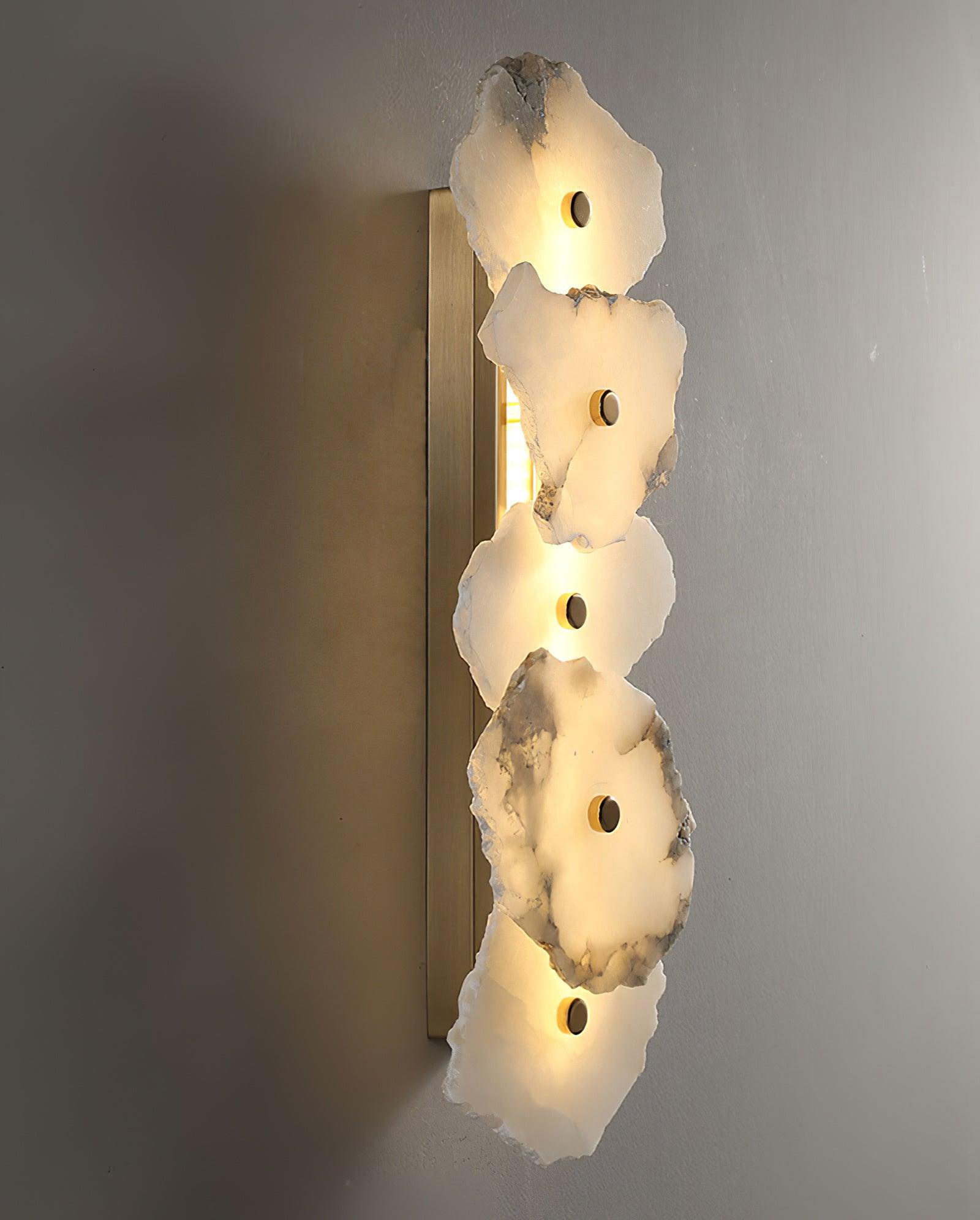Elegant Gold Alabaster LED Wall Mount Light | Ormexis