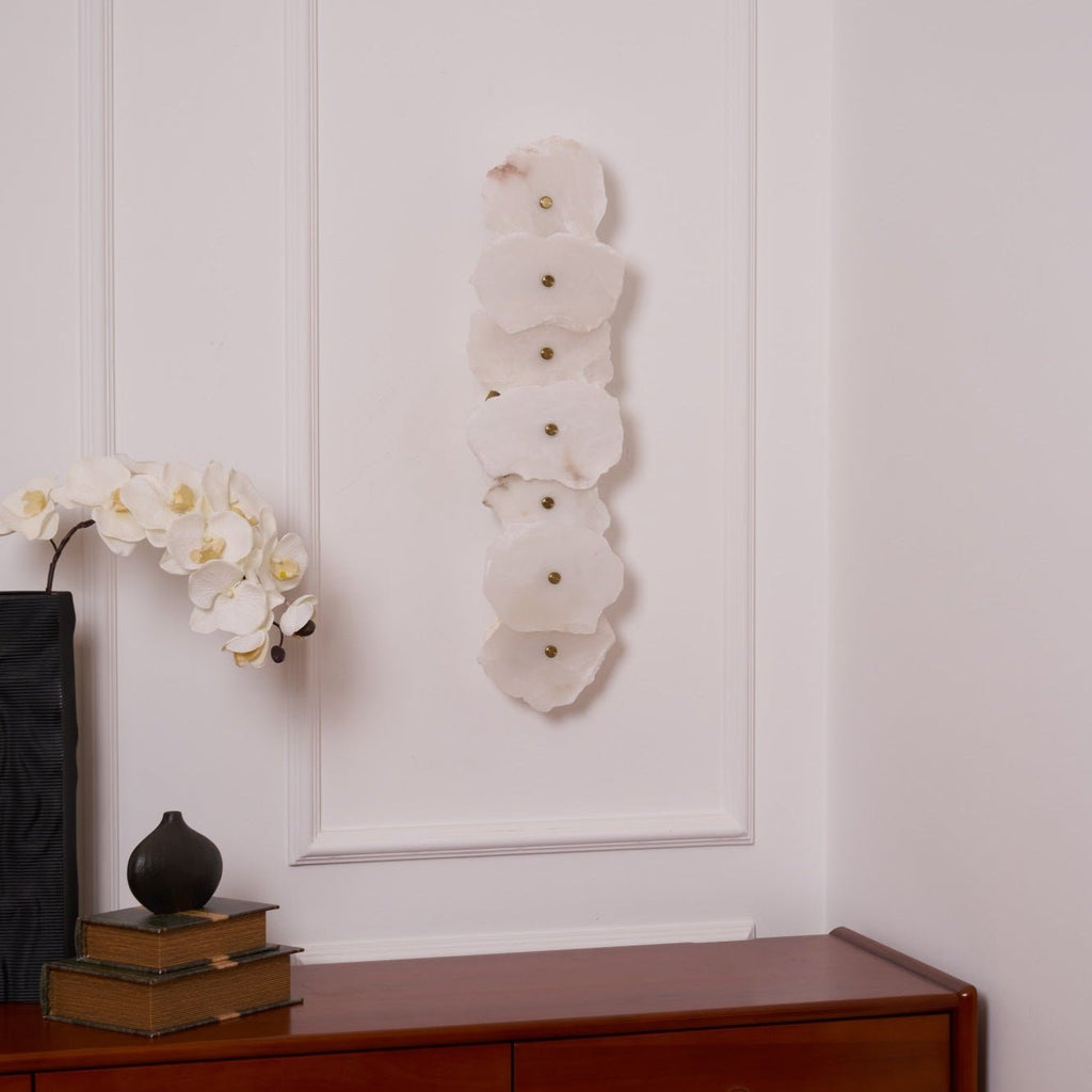Elegant Gold Alabaster LED Wall Mount Light | Ormexis
