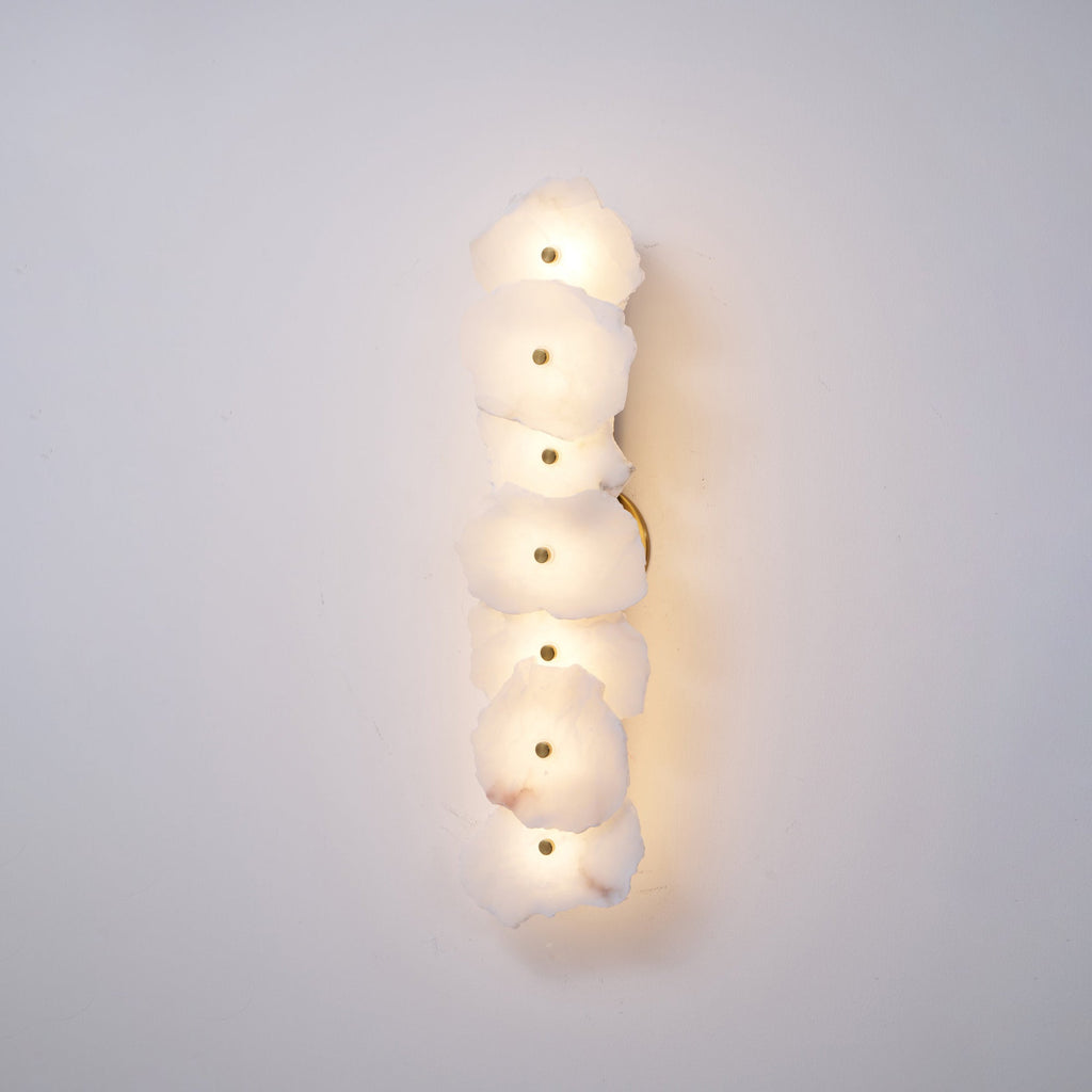 Elegant Gold Alabaster LED Wall Mount Light | Ormexis