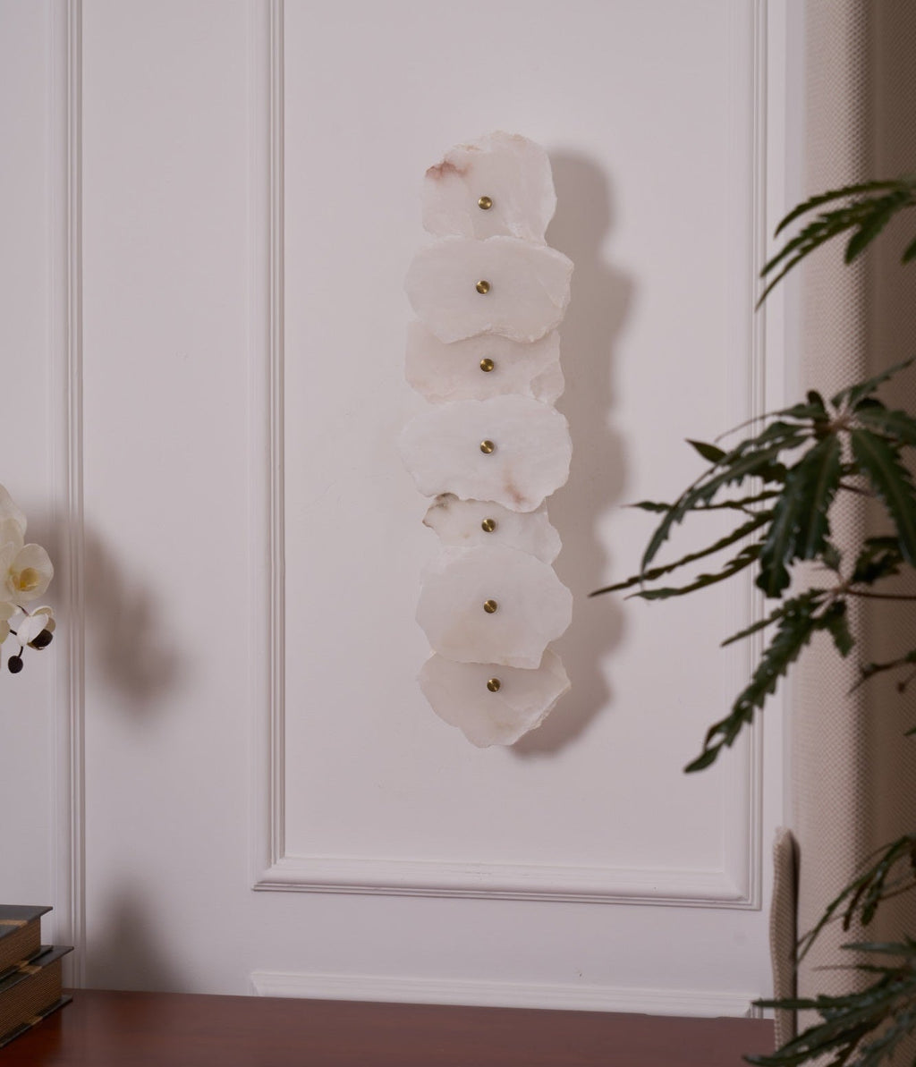 Elegant Gold Alabaster LED Wall Mount Light | Ormexis