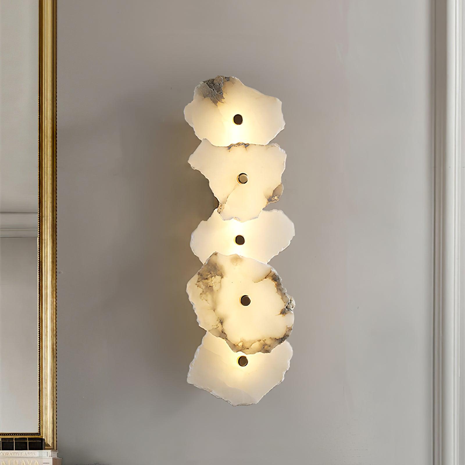 Elegant Gold Alabaster LED Wall Mount Light | Ormexis
