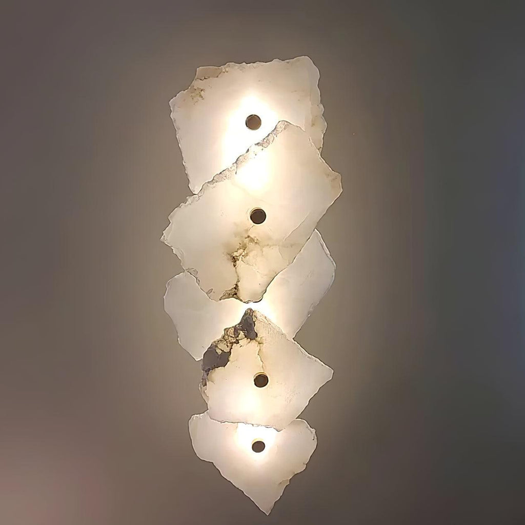 Elegant Gold Alabaster LED Wall Mount Light | Ormexis