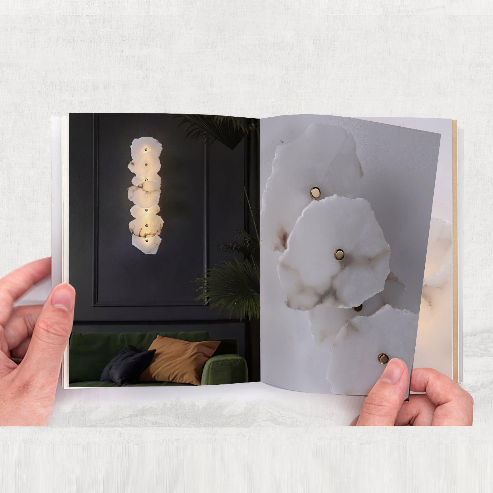 Elegant Gold Alabaster LED Wall Mount Light | Ormexis