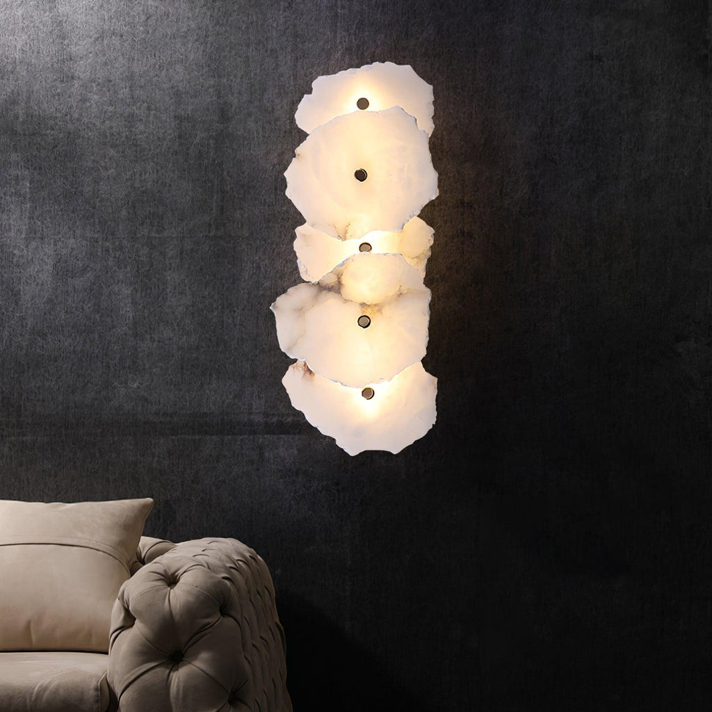 Elegant Gold Alabaster LED Wall Mount Light | Ormexis