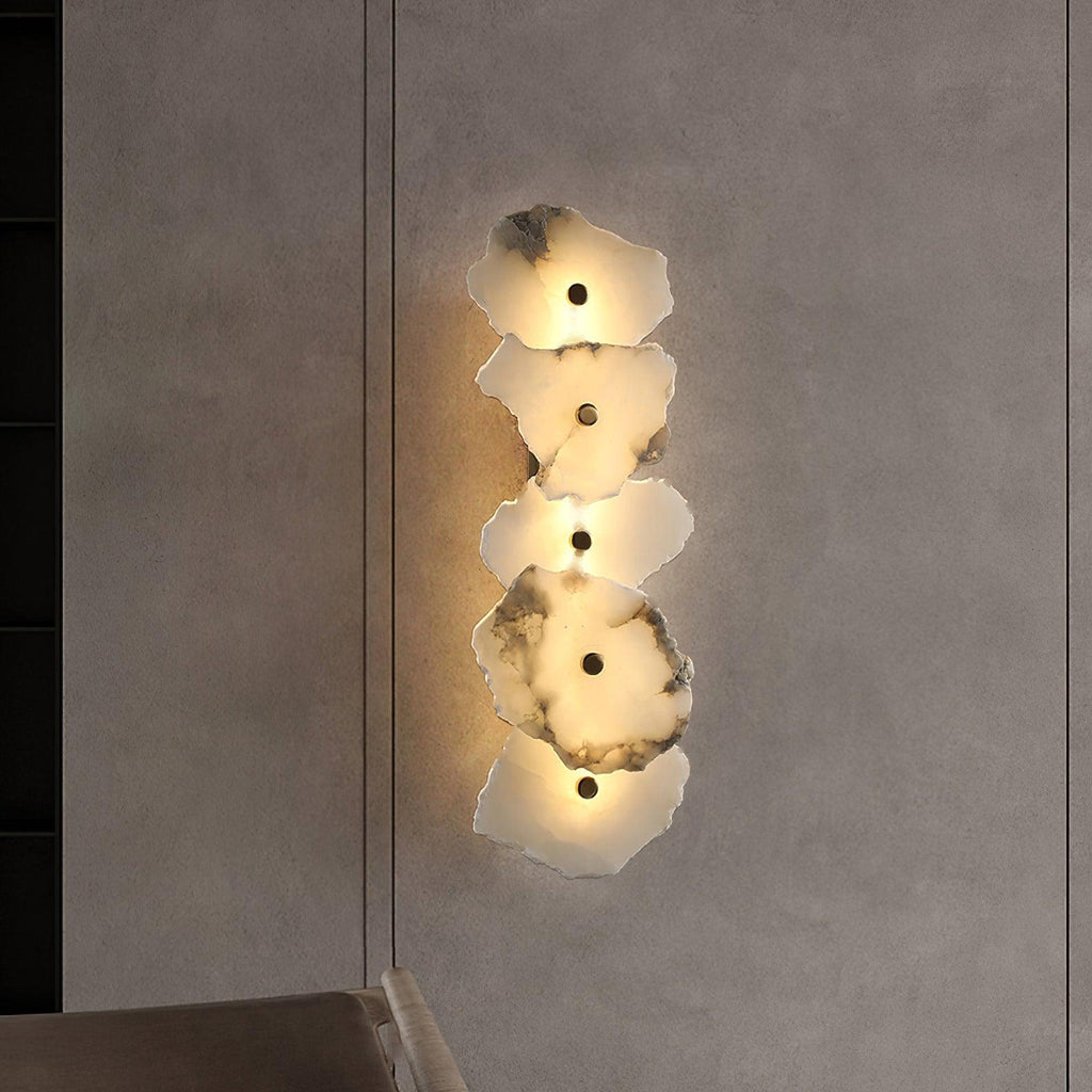 Elegant Gold Alabaster LED Wall Mount Light | Ormexis