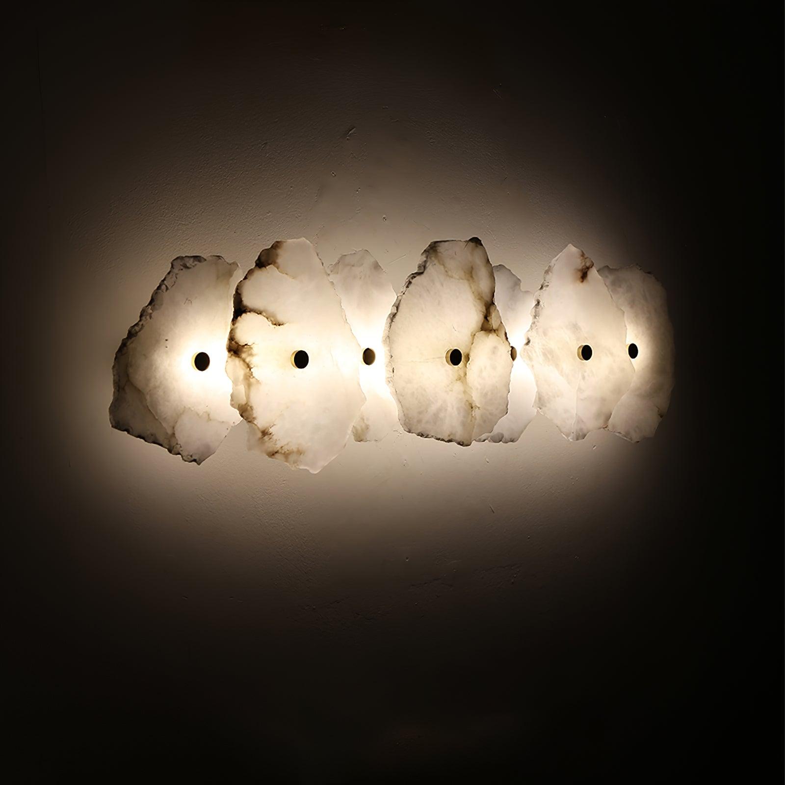Elegant Gold Alabaster LED Wall Mount Light | Ormexis