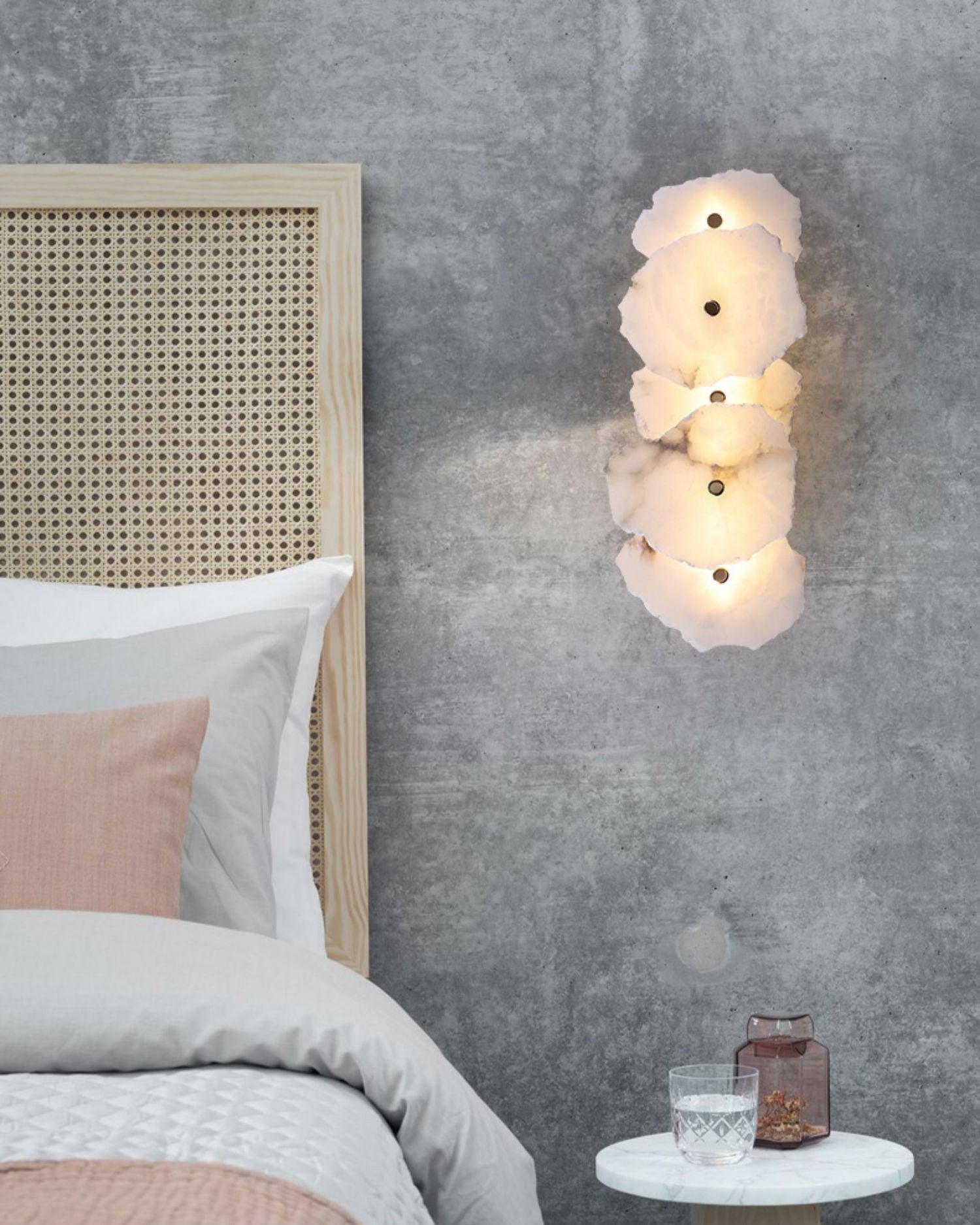 Elegant Gold Alabaster LED Wall Mount Light | Ormexis