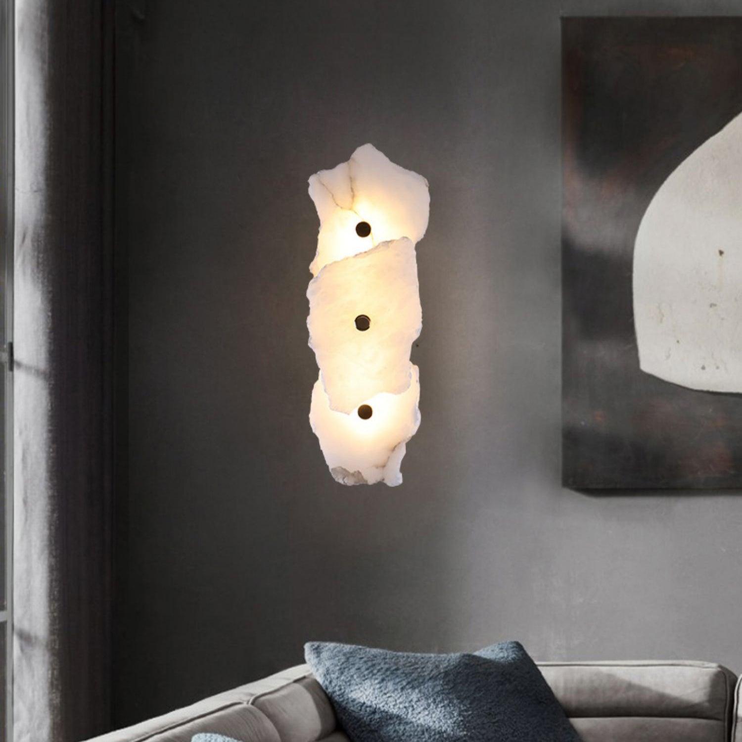 Elegant Gold Alabaster LED Wall Mount Light | Ormexis