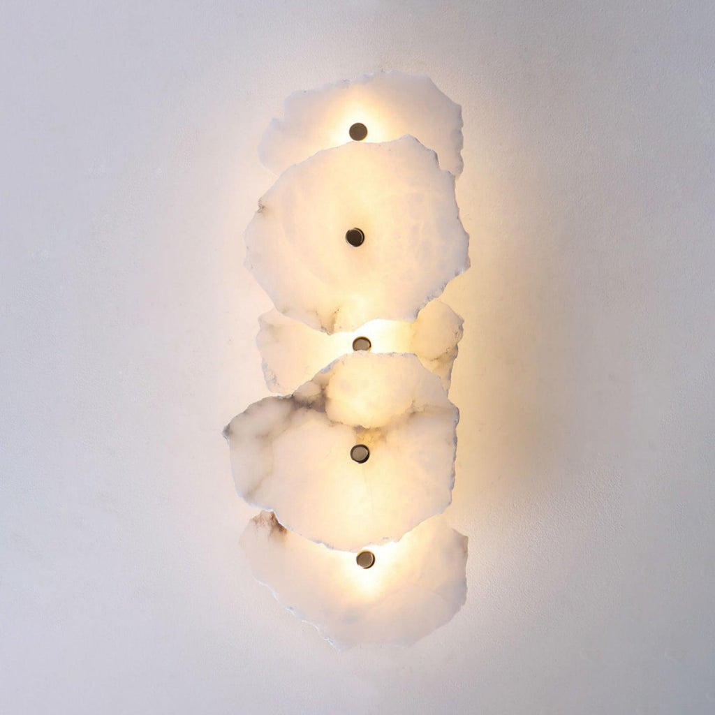 Elegant Gold Alabaster LED Wall Mount Light | Ormexis