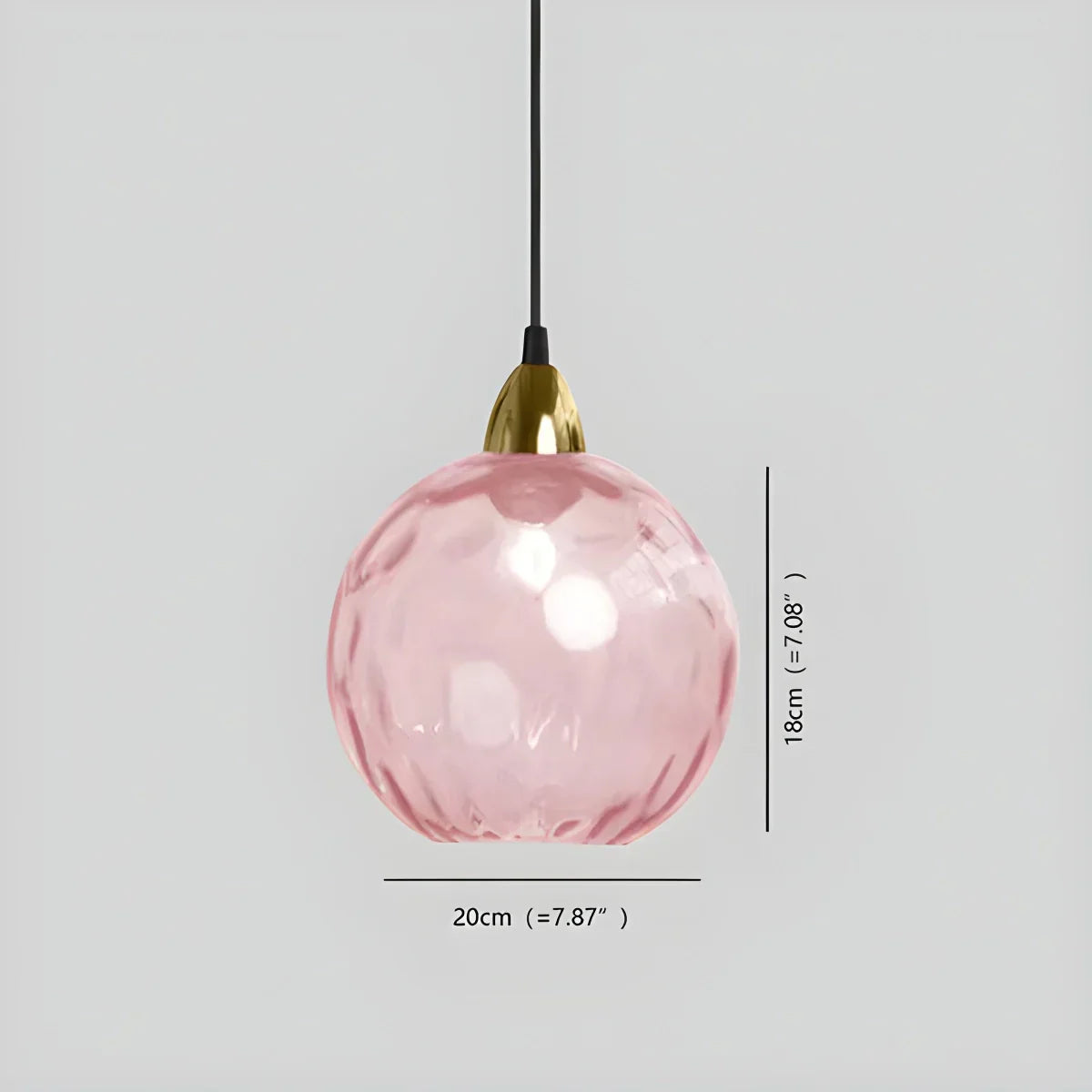 Vivid Glass Orb Pendant Light In Living Room Ceiling