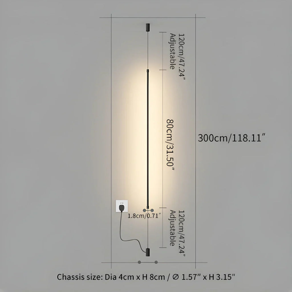 Tall Linear LED Light For Modern Interiors And Open Spaces
