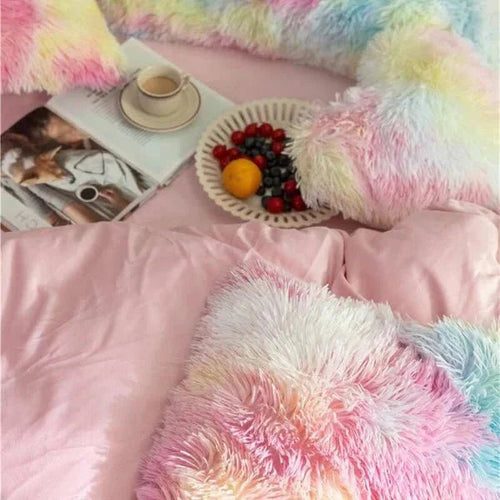 Housse de couette moelleuse en polaire velours FuzzyHaven, pour un confort optimal en toute saison, Ormexis