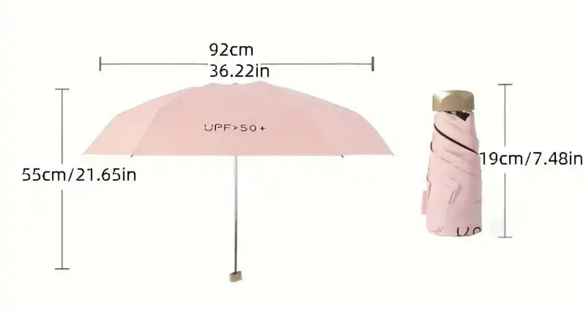 Parapluie de poche ultra fin, résistant au vent et protection UV pour tous les temps
