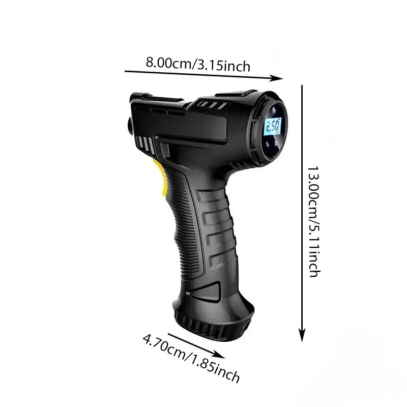 Gonfleur de pneus portable intelligent à arrêt automatique 120W, compresseur d'air compact