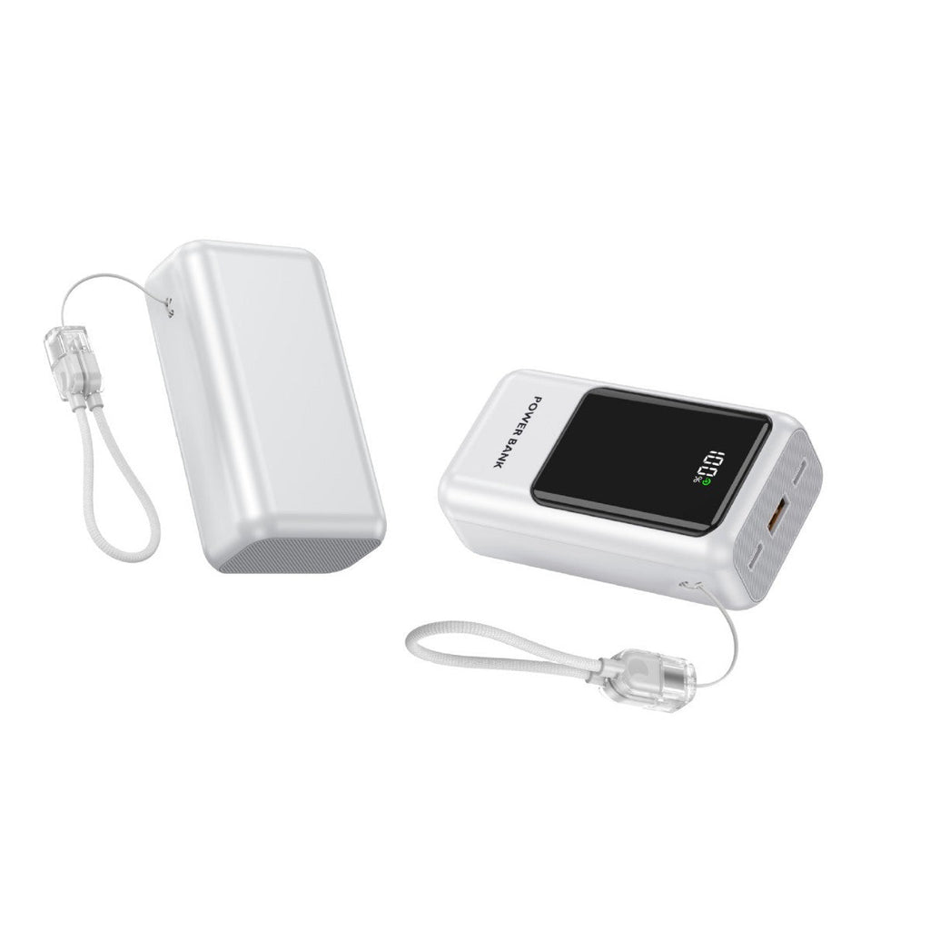10000mAh kapacitású power bank digitális kijelzővel és gyorstöltéssel USB-eszközökhöz