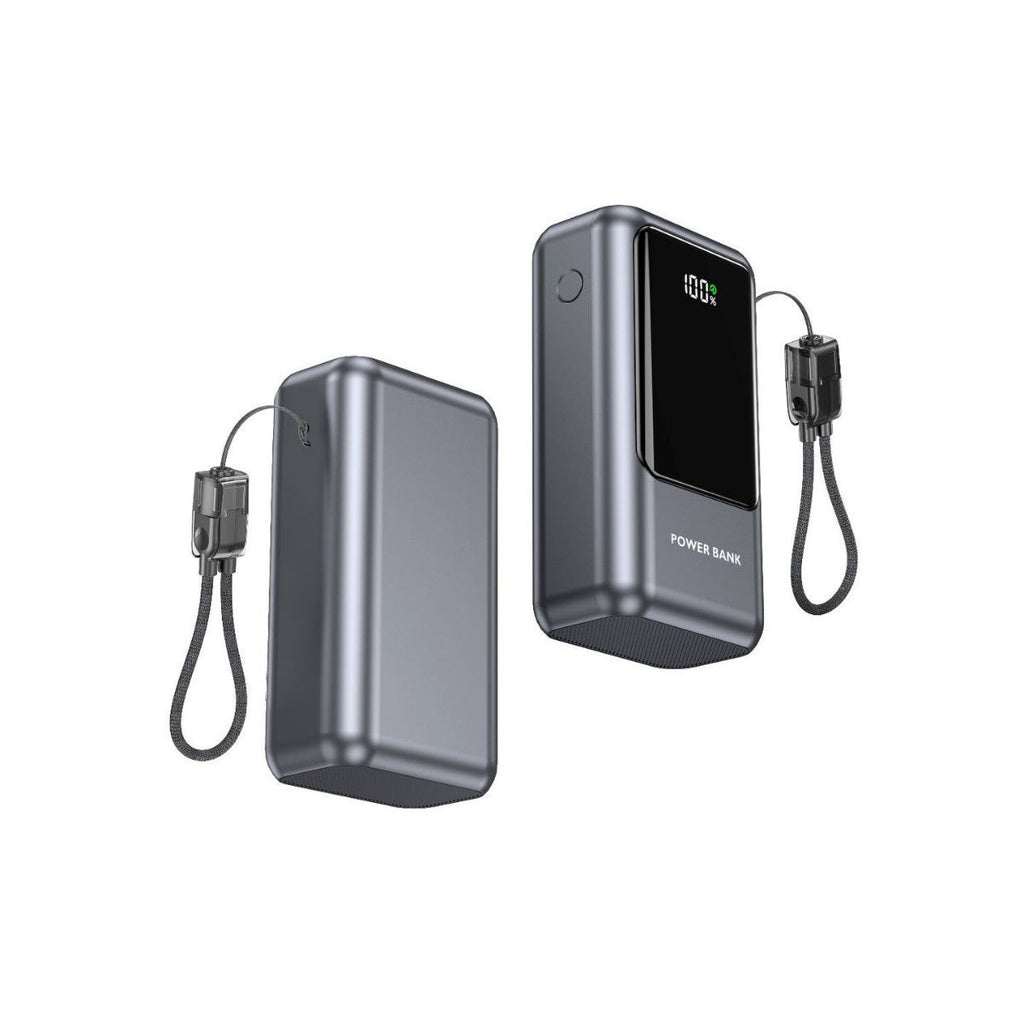 10000mAh kapacitású power bank digitális kijelzővel és gyorstöltéssel USB-eszközökhöz
