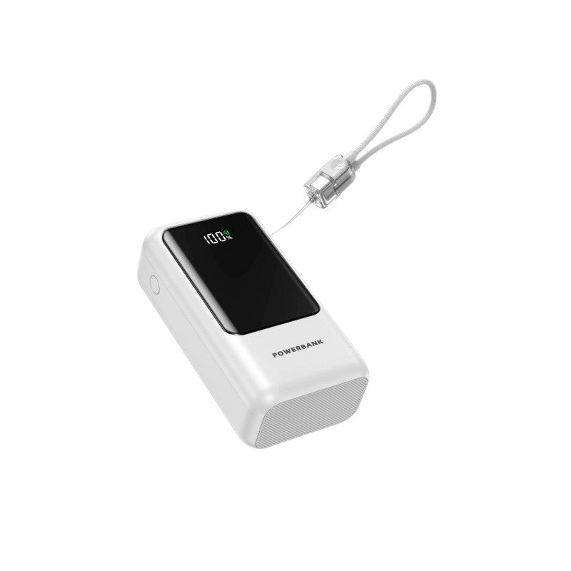 10000mAh kapacitású power bank digitális kijelzővel és gyorstöltéssel USB-eszközökhöz
