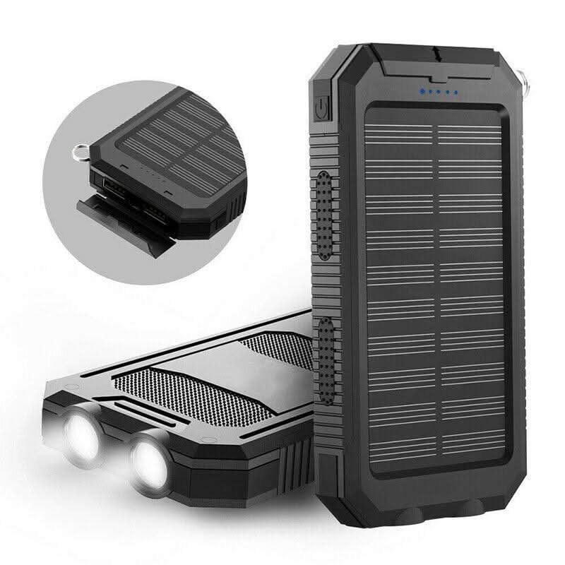 Rugged Sun-Charged Battery Pack With 30000mAh And Dual USB Ports For Outdoors