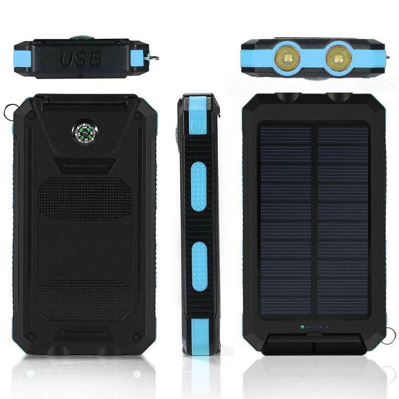 Rugged Sun-Charged Battery Pack With 30000mAh And Dual USB Ports For Outdoors