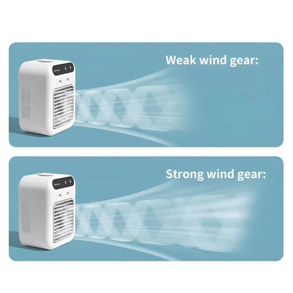 USB újratölthető asztali ventilátor párásítóval személyes hűtéshez