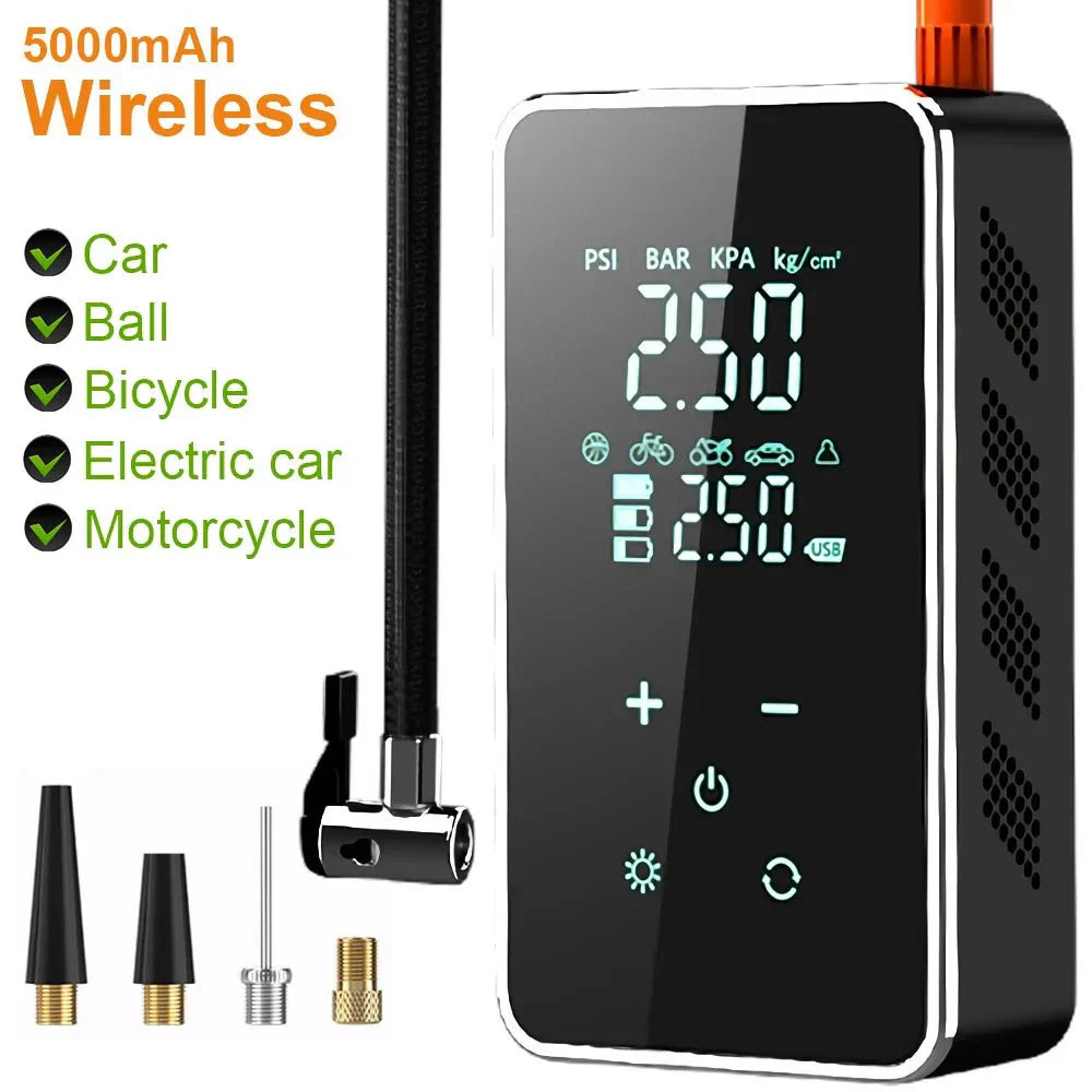 Pompe à air portable sans fil Portair avec écran tactile 150 PSI pour gonflage en déplacement