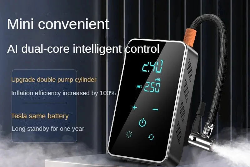 Pompe à air portable sans fil Portair avec écran tactile 150 PSI pour gonflage en déplacement
