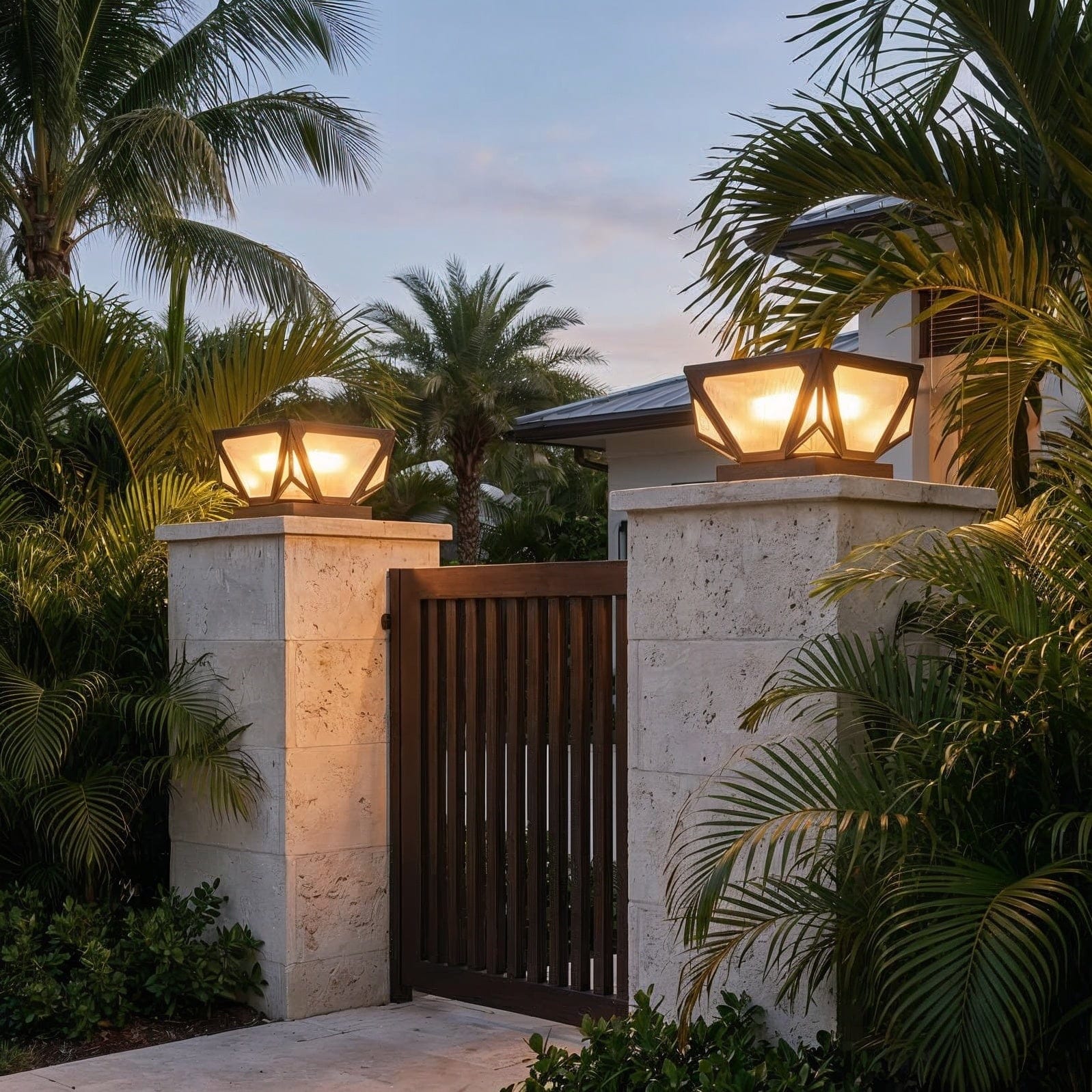 Veltrique Geometric Gate Pillar Light | Ormexis