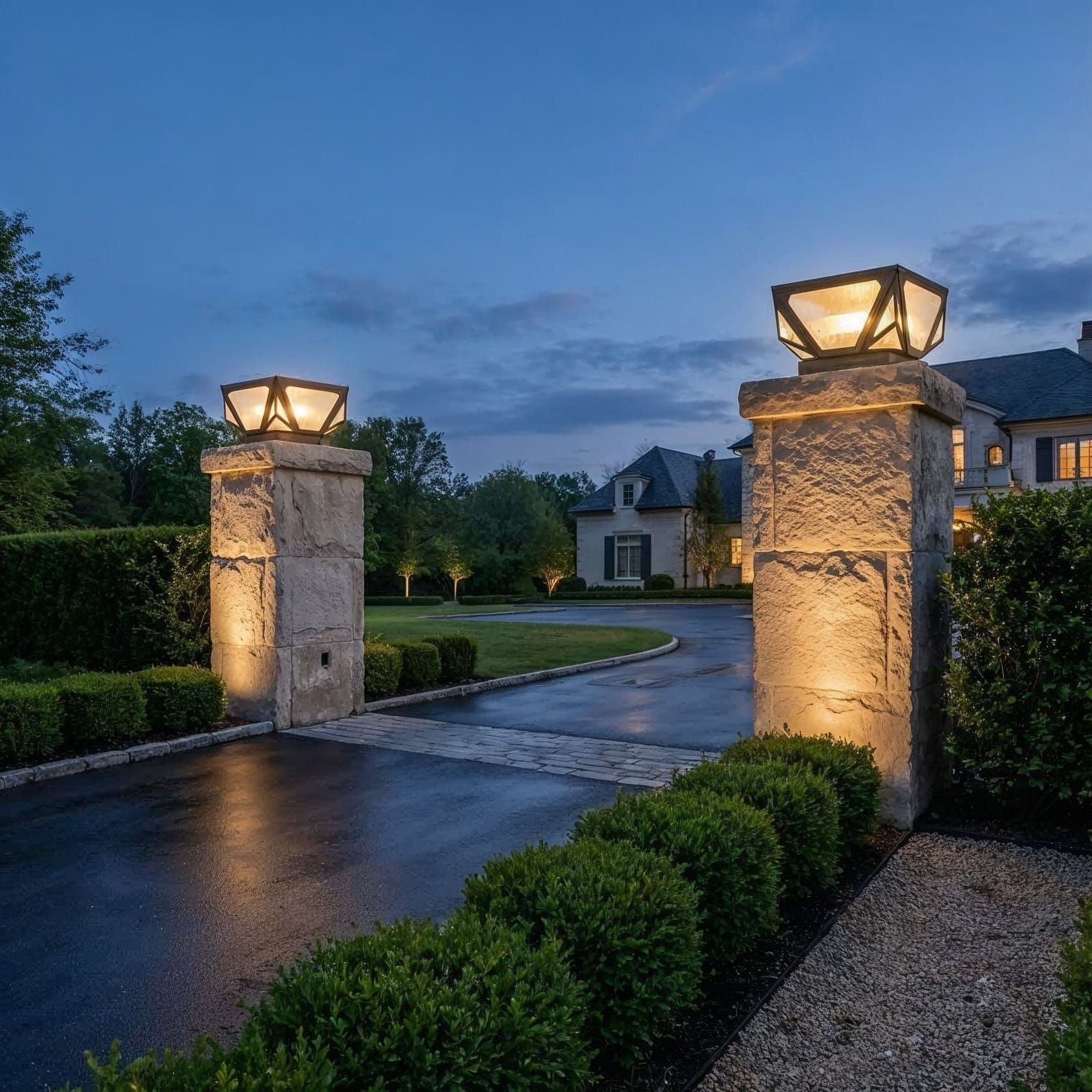 Veltrique Geometric Gate Pillar Light | Ormexis