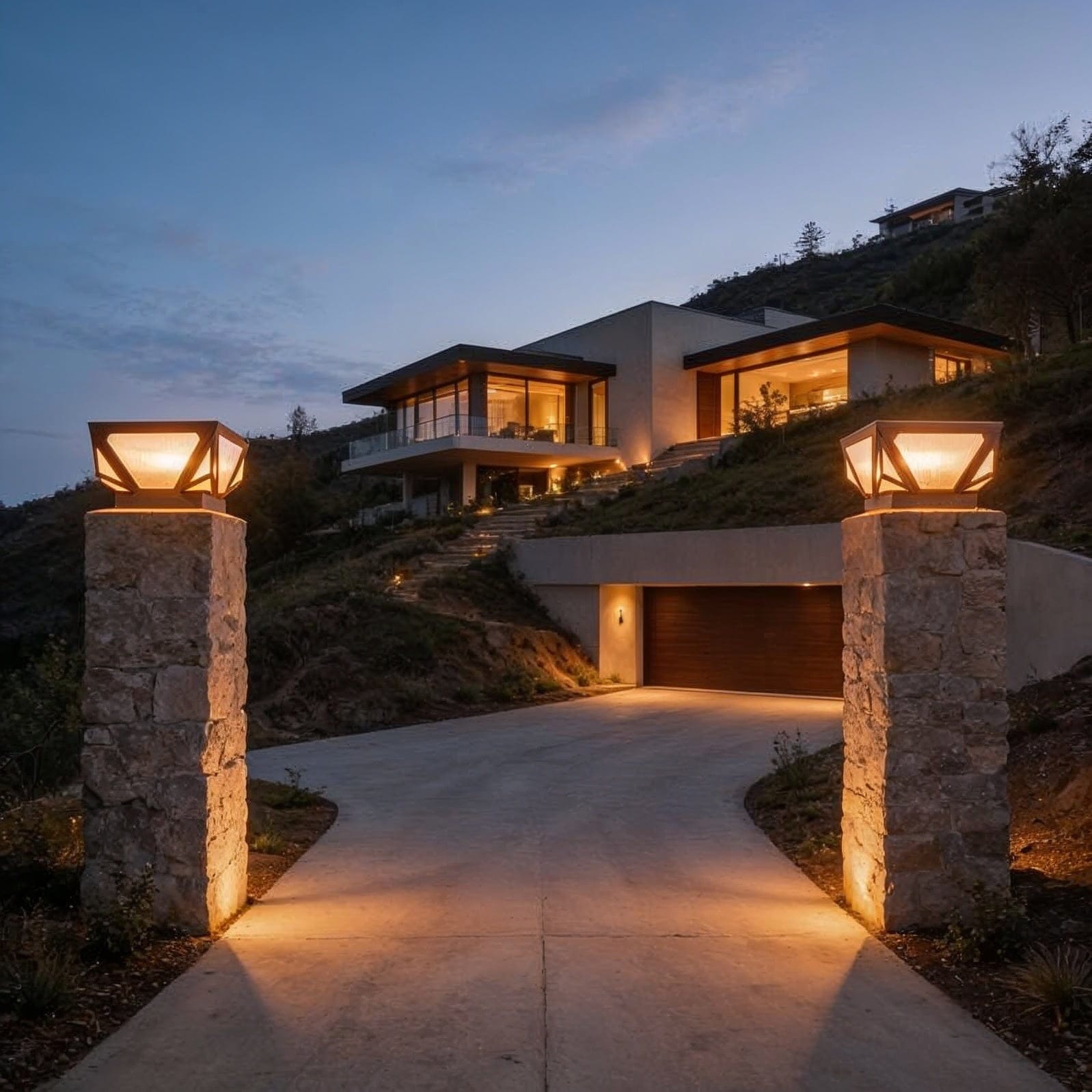 Veltrique Geometric Gate Pillar Light | Ormexis