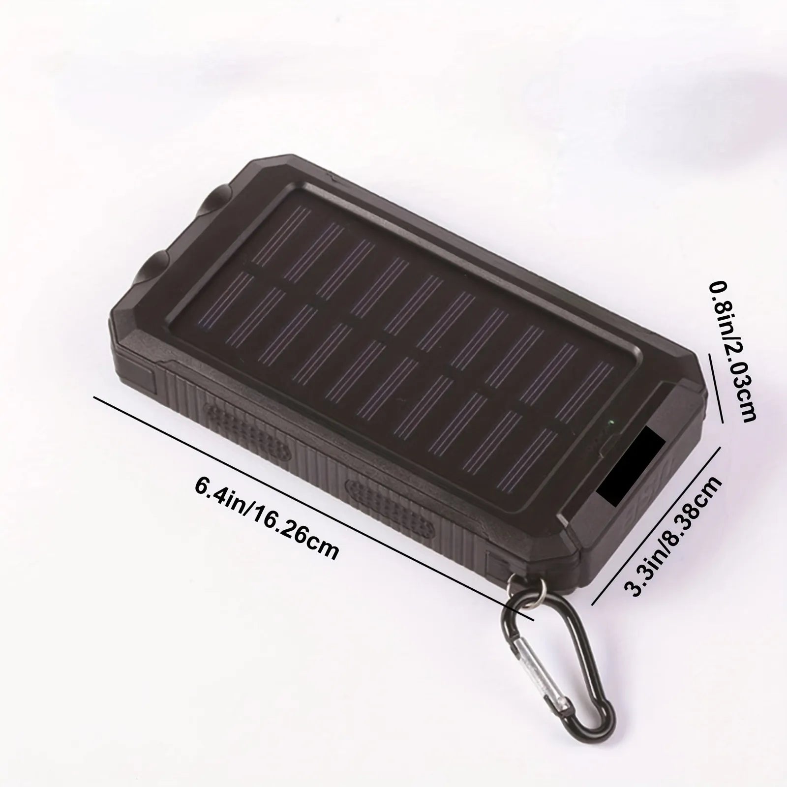 PowerFlash přenosná solární nabíječka s dvojitou LED svítilnou, powerbanka 20000 mAh