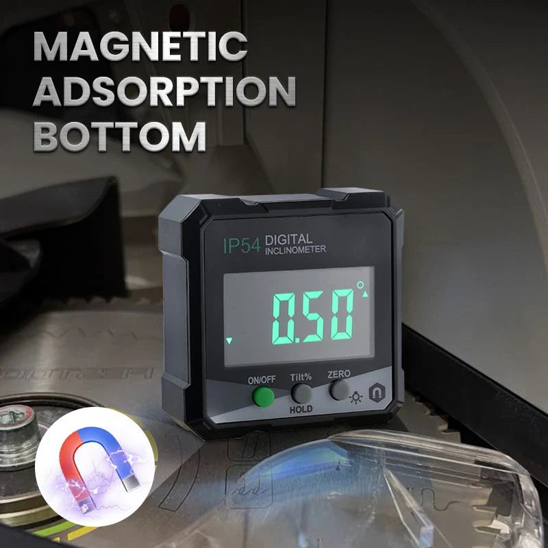 Præcisionslaserværktøj med LCD-skærm og magnetisk base til nøjagtige vinkler